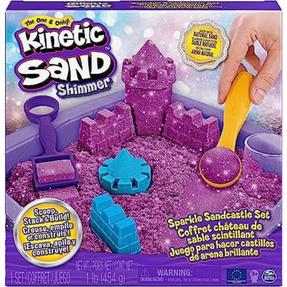 Kinetic Sand Shimmer Juego Para Hacer Castillos De Arena Brillante