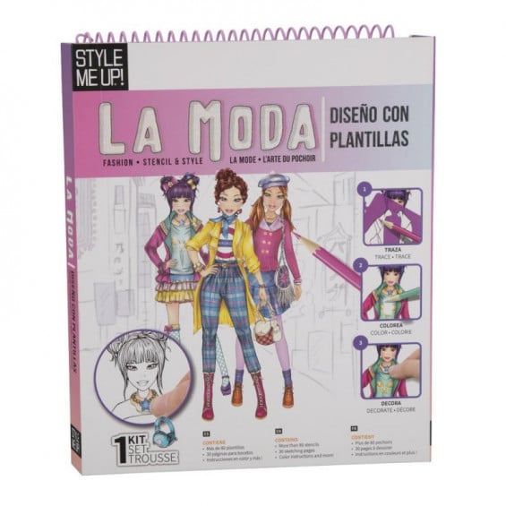 Kit Para Colorear Fashion Stencil & Style