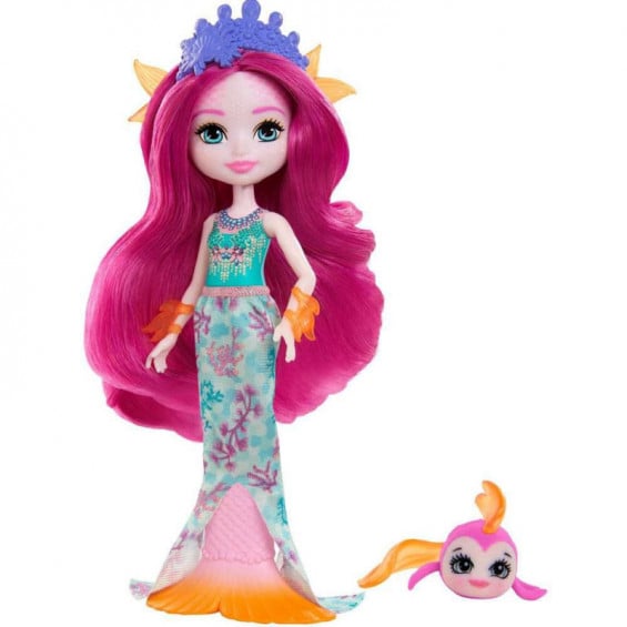 Enchantimals Royal Sirena Maura Mermaid y Mascota Glide