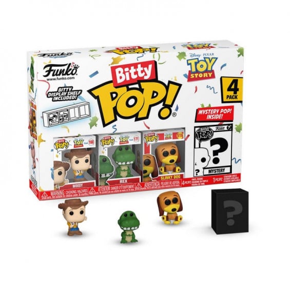 Funko Bitty Pop! Toy Story Pack 4 Figuras De Vinilo Woody Varios Modelos
