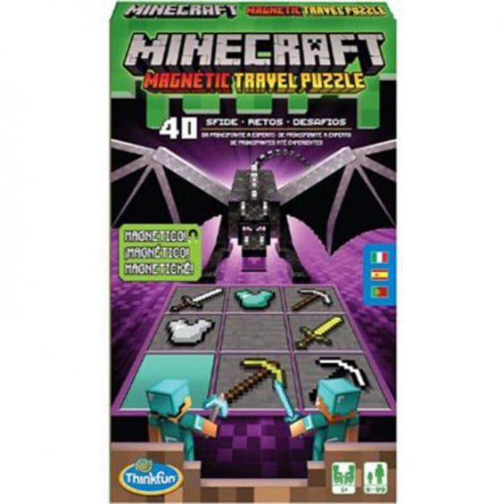 Think Fun Minecraft Puzzle Magnetic Travel Puzzle Juego de Lógica