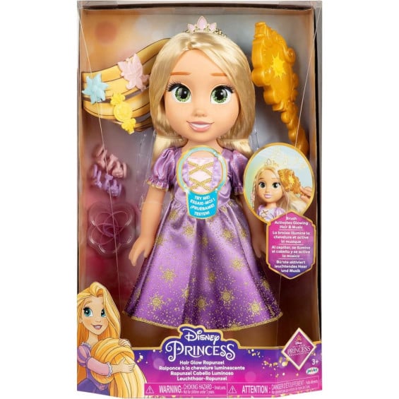 Disney Princess Muñeca Rapunzel Cabello Luminoso 38 cm