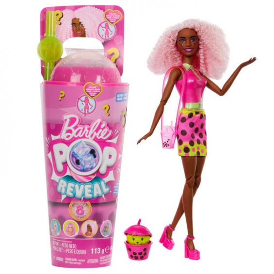 Barbie Pop Reveal Serie Té de Burbujas Muñeca Frutos Rojos