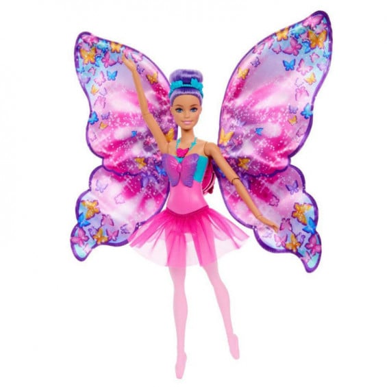 Barbie Dance and Flutter Muñeca con Transformación 2 en 1 de Bailarina a Mariposa