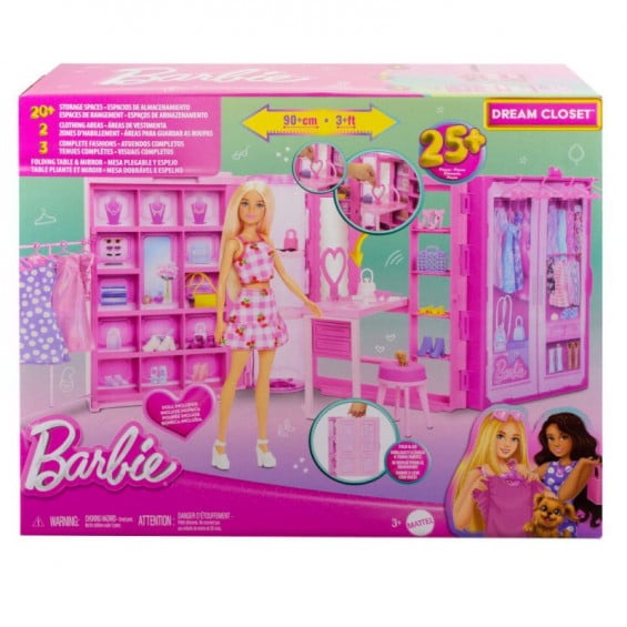 Barbie Dream Closet Muñeca, Conjunto y Accesorios