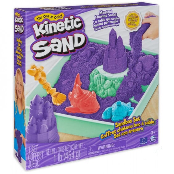 Kinetic Sand Set Morado con Arenero y Arena Mágica