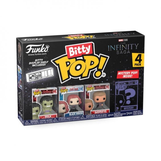 Funko Bitty Pop! Marvel Pack 4 Figuras De Vinilo Serie 2 Varios Modelos