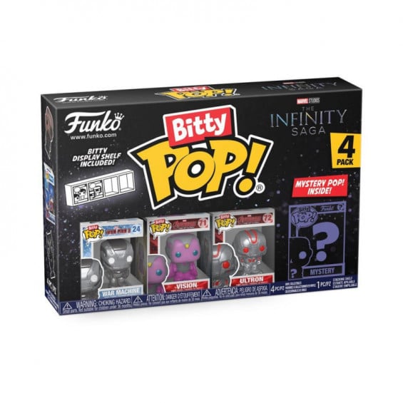 Funko Bitty Pop! Marvel Pack 4 Figuras De Vinilo Serie 3 Varios Modelos
