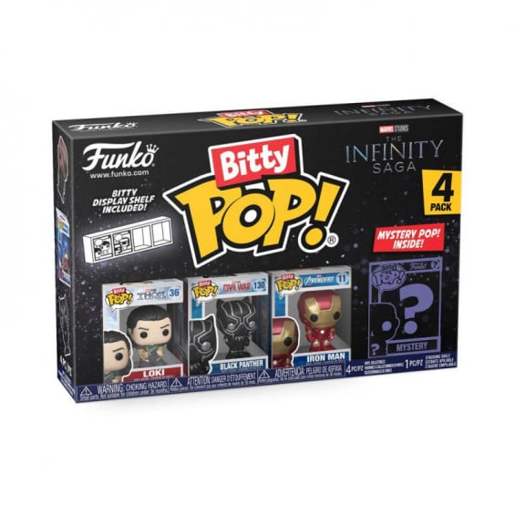 Funko Bitty Pop! Marvel Pack 4 Figuras De Vinilo Serie 4 Varios Modelos