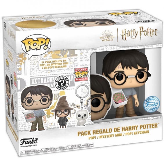 Funko Pop! Harry Potter Pack Regalo Figura de Vinilo, Llavero y Mistery Mini Edición Especial
