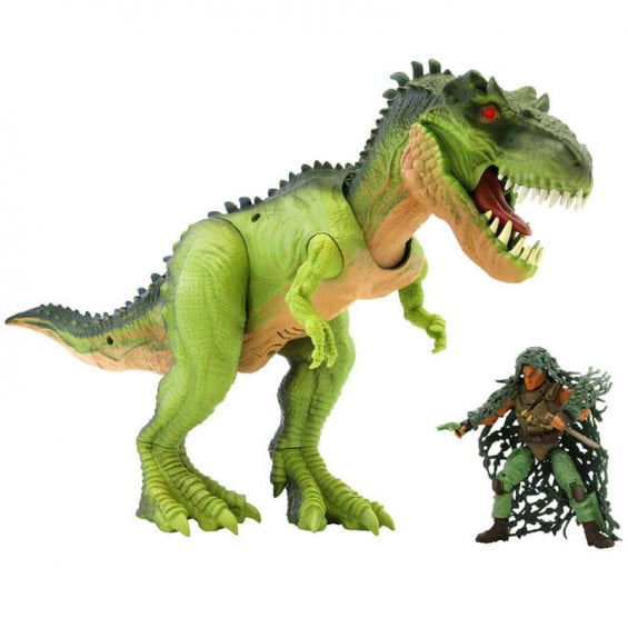 Dinosaurio con Figura Expedición Jurásica