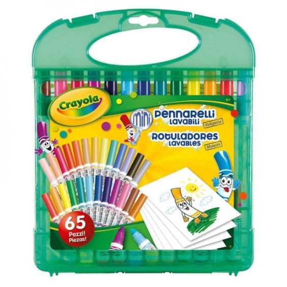 Crayola Maletín Rotuladores Lavables 65 Piezas