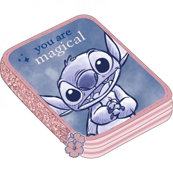 Stitch Estuche de 2 Cremalleras