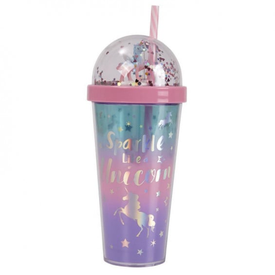 Vaso Unicornio con Pajita y Coletero