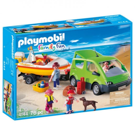 PLAYMOBIL Family Fun Coche Familiar Con Lancha - 4144