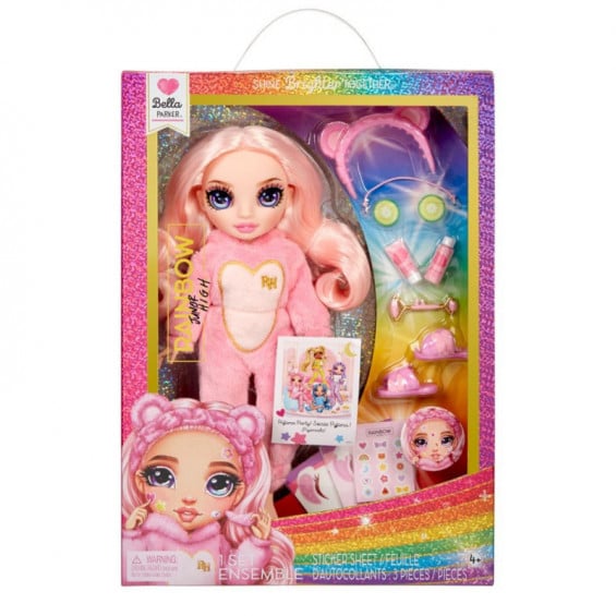 Rainbow High Junior High Muñeca Fiesta de Pijamas Bella Pink MGA