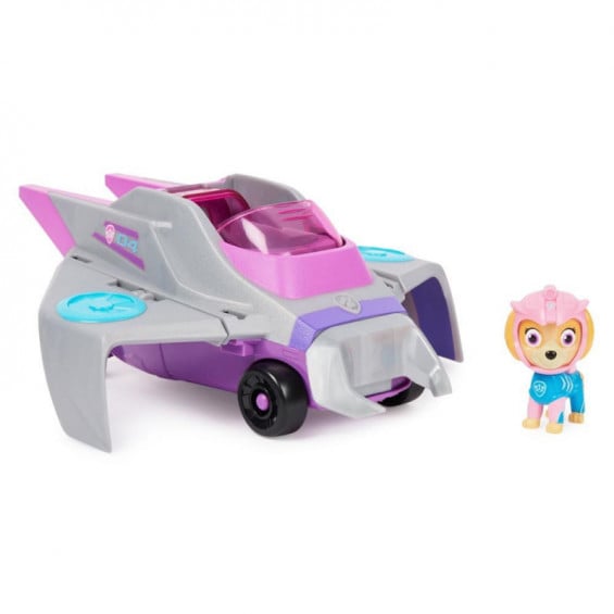 Paw Patrol Aqua Pups Figura Skye con Coche Transformable Manta Raya