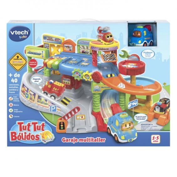 Vtech Baby Tut Tut Bólidos Garaje Multitaller con 2 Coches Incluidos