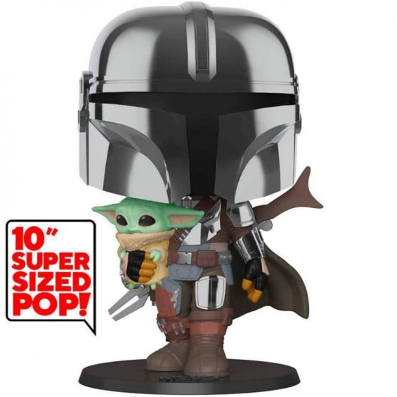 Funko Pop! Star Wars Figura de Vinilo The Mandalorian con The Child 25 cm