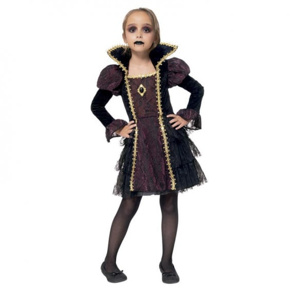 Disfraz Infantil Vampira Deluxe Talla 7-8 Años