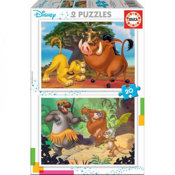 Puzzle 2 x 20 Piezas Disney Animals