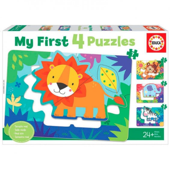 Puzzle Progresivo 5-6-7-8 Piezas Animales de La Selva My First Puzzle