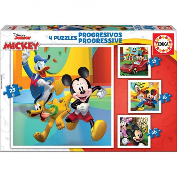 Puzzle Progresivo 12-16-20-25 Piezas Mickey Friends