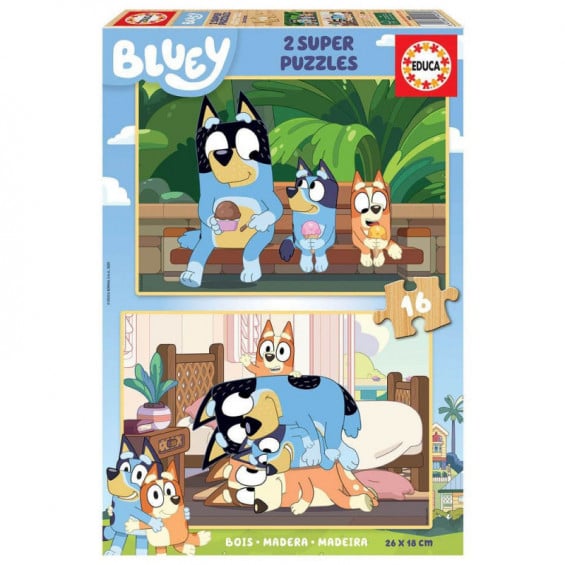 Puzzle Madera 16 x 2 Piezas Bluey