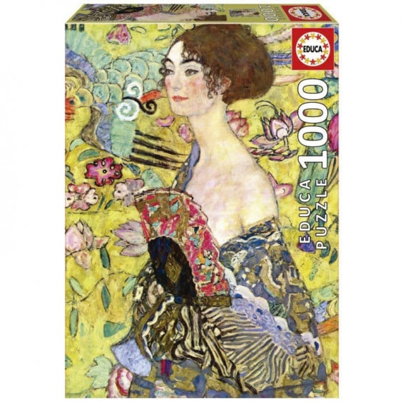 Educa Puzzle 1000 Piezas Dama con Abanico Gustav Klimt