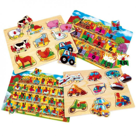 Nenittos Cajón 4 Puzzles de Madera