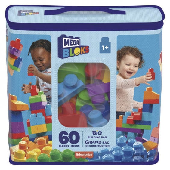 Mega Bloks Bolsa de Construcción 60 Piezas Bolsa Azul