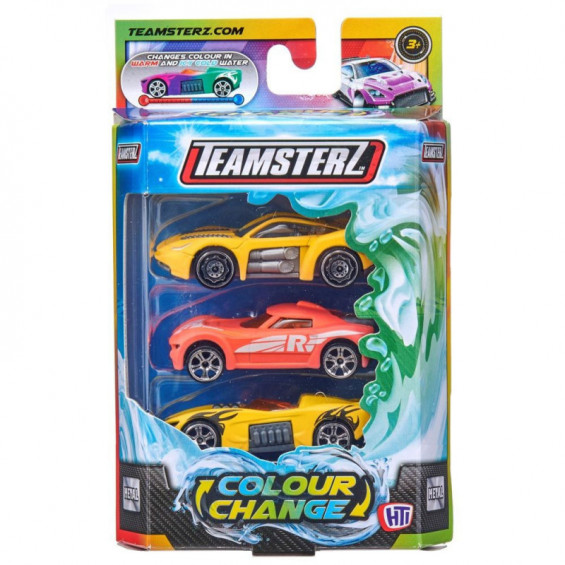 Pack de 3 Coches Cambian de Color Escala 1:64