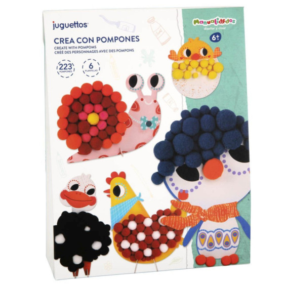 Manualidedos Crea con Pompones 233 Piezas