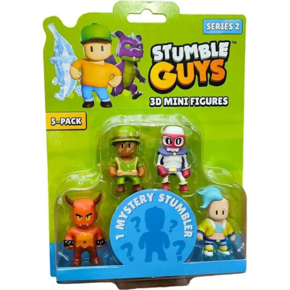 Stumble Guys Serie 2 Mini Figuras 3D 5-Pack