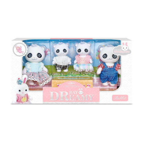 Casa Alegre Set Familia Oso Panda 4 Figuras