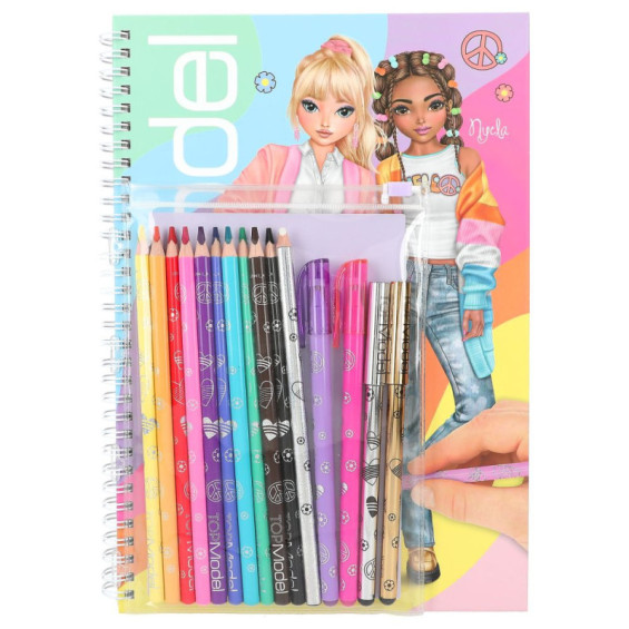 TOPModel Set con Libro para Colorear