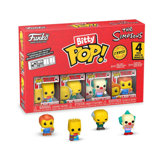 Funko Bitty Pop! Los Simpsons Bart Simpsons Pack 4 Figuras de Vinilo Varios Modelos