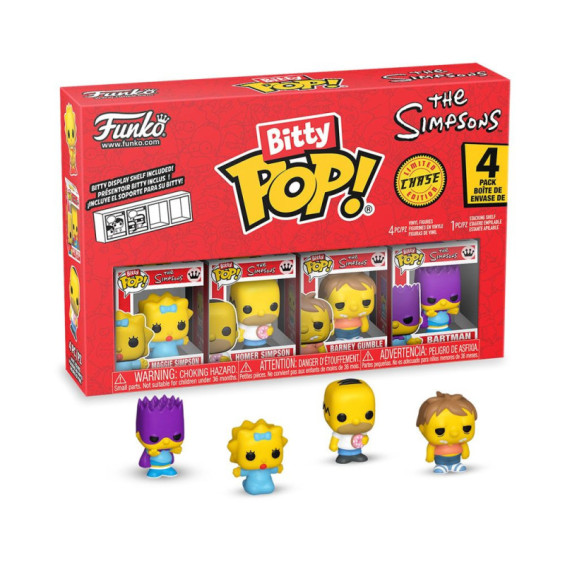 Funko Bitty Pop! Los Simpsons Maggi Simpsons Pack 4 Figuras de Vinilo Varios Modelos