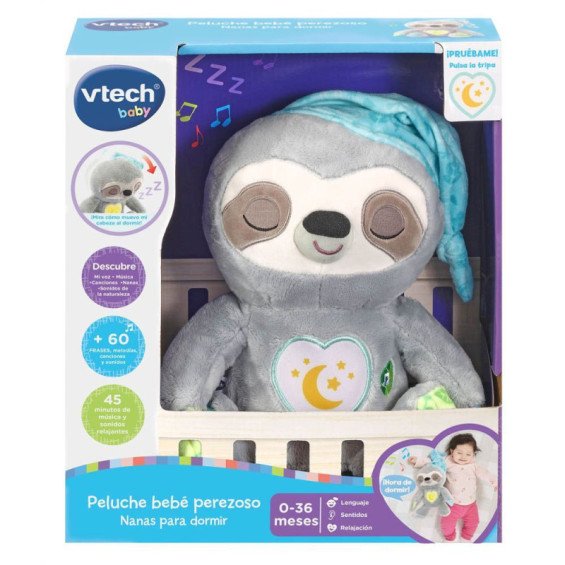 VTech Baby Peluche Bebé Perezoso Nanas para Dormir