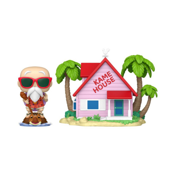 Funko Pop! Town Dragon Ball Figura de Vinilo Master Roshi at Kame House