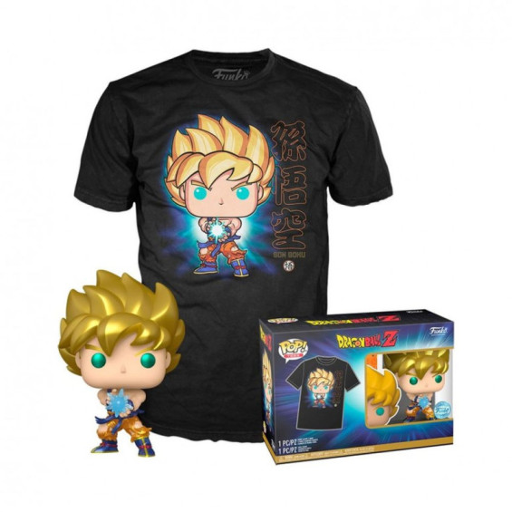 Funko Pop! & Tee Animation Dragon Ball Z Pack Figura Goku y Camiseta Talla L