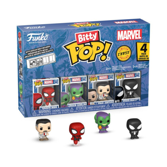 Funko Bitty Pop! Marvel Pack 4 Figuras de Vinilo SPIDER-MAN