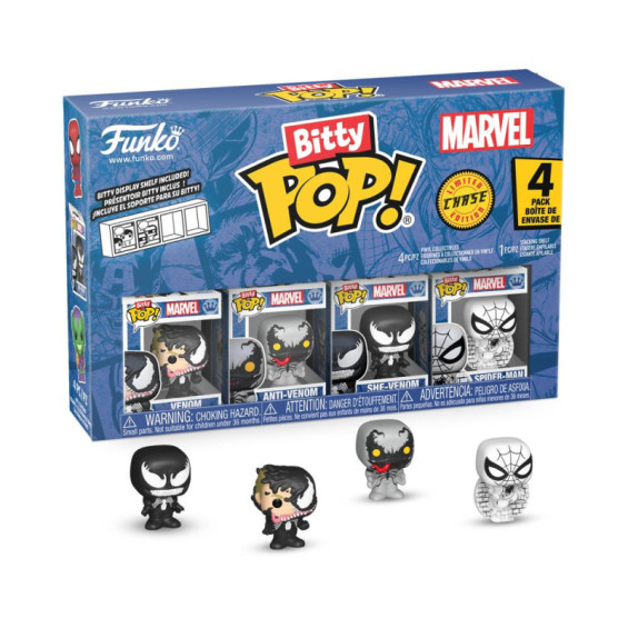 Funko Bitty Pop! Marvel Pack 4 Figuras de Vinilo Venom