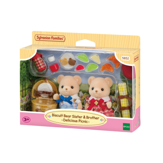 Sylvanian Families Hermanos Biscuit Delicious Picnic Figuras Coleccionables