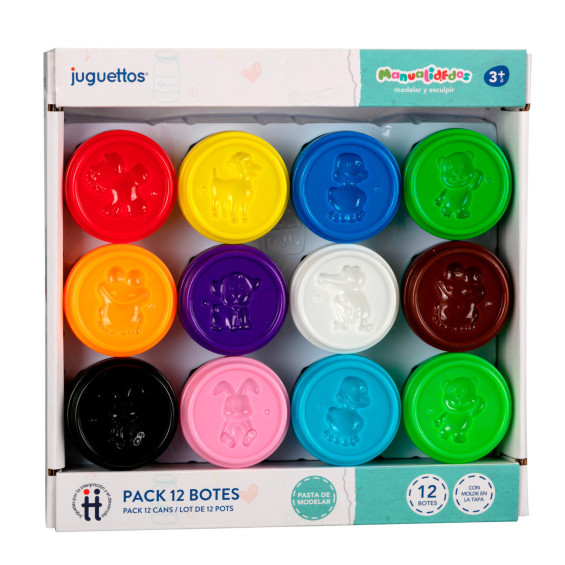 Manualidedos 12 Botes Pasta de Modelar
