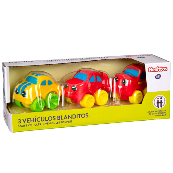 Nenittos 3 Vehículos Blanditos Varios Modelos