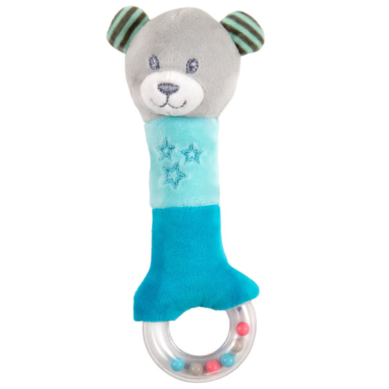 Bebé Vip Osito Blandito Sonajero Azul