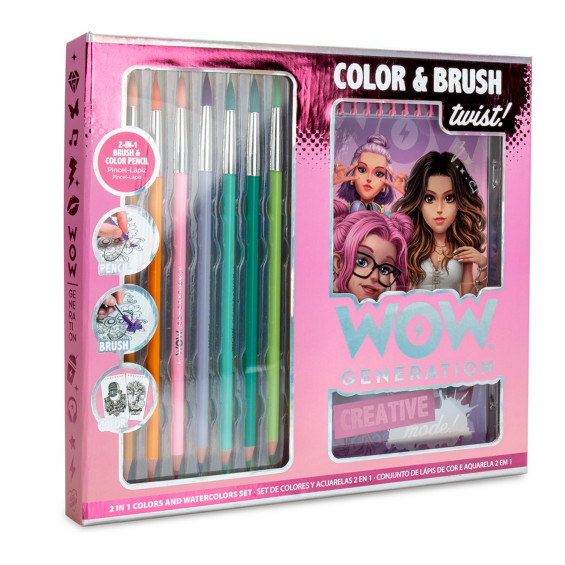 Wow Generation Color and Brush Set de Colores y Acuarelas 2 en 1