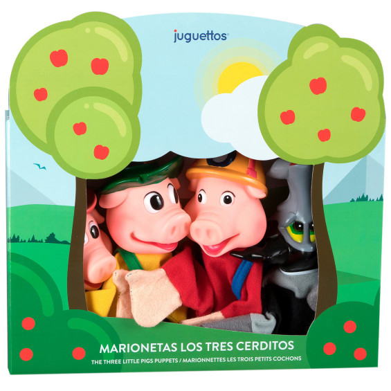 Juguettos 4 Marionetas Los Tres Cerditos