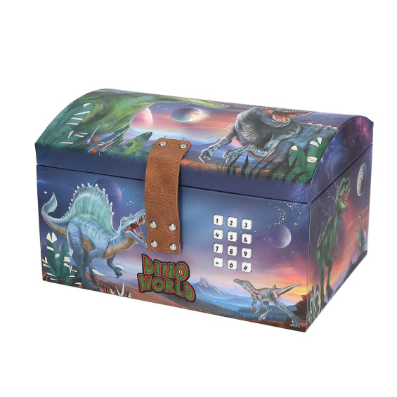 Dino World Cofre del Tesoro con Código Secreto